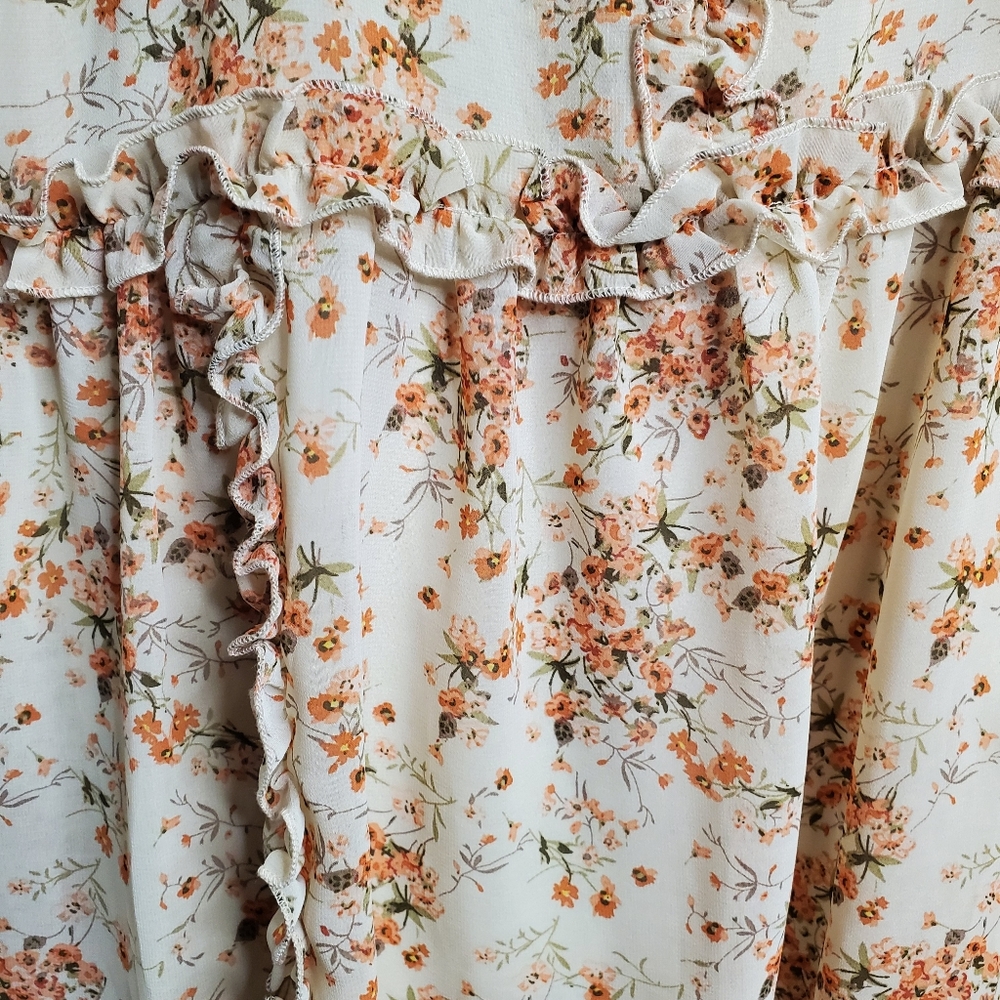NWT Nasty Gal Flowy Dress Floral Print Sz 2 - Picture 3 of 5